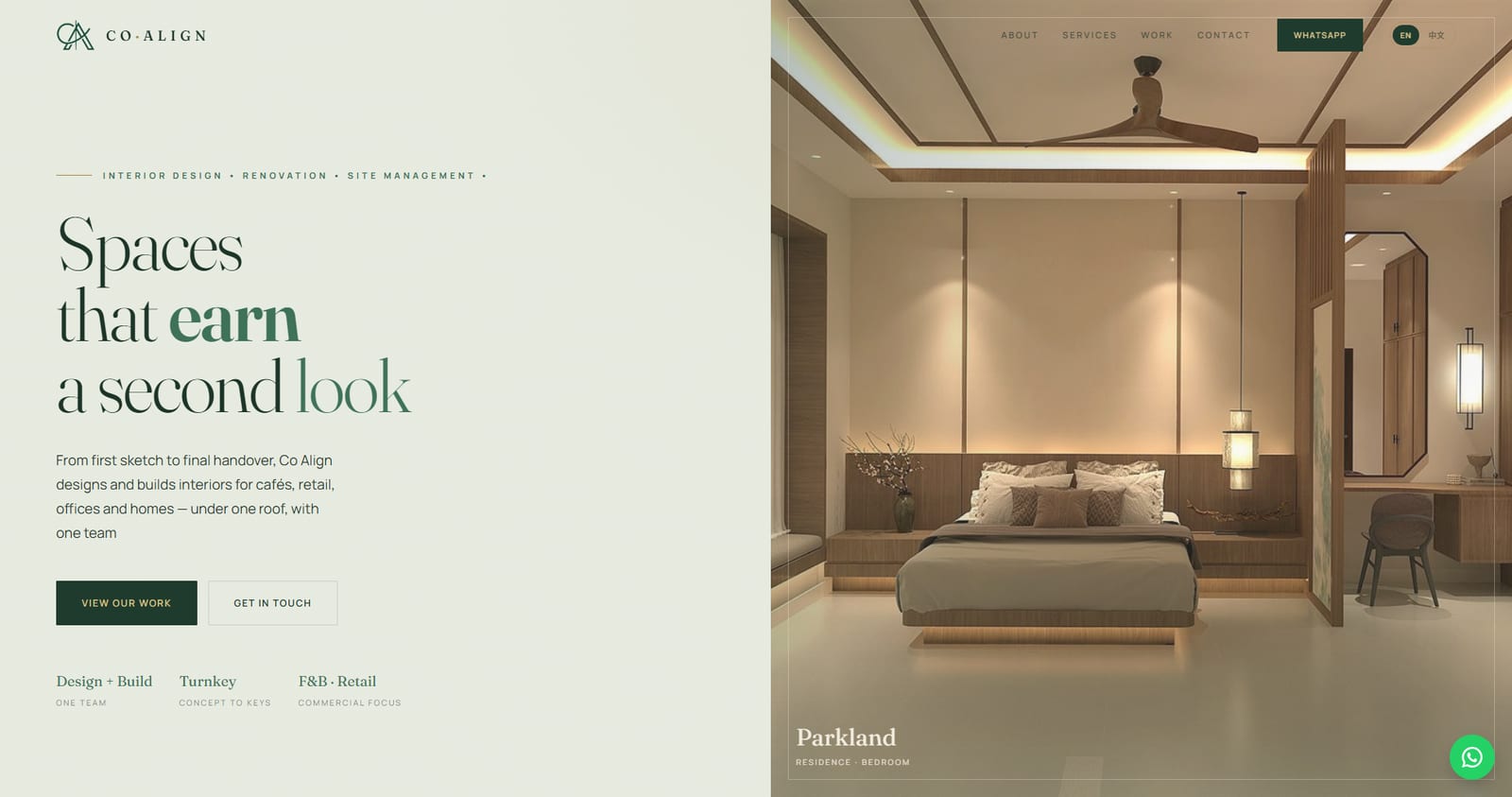 Co Align — interior design atelier website by Bliss Aura